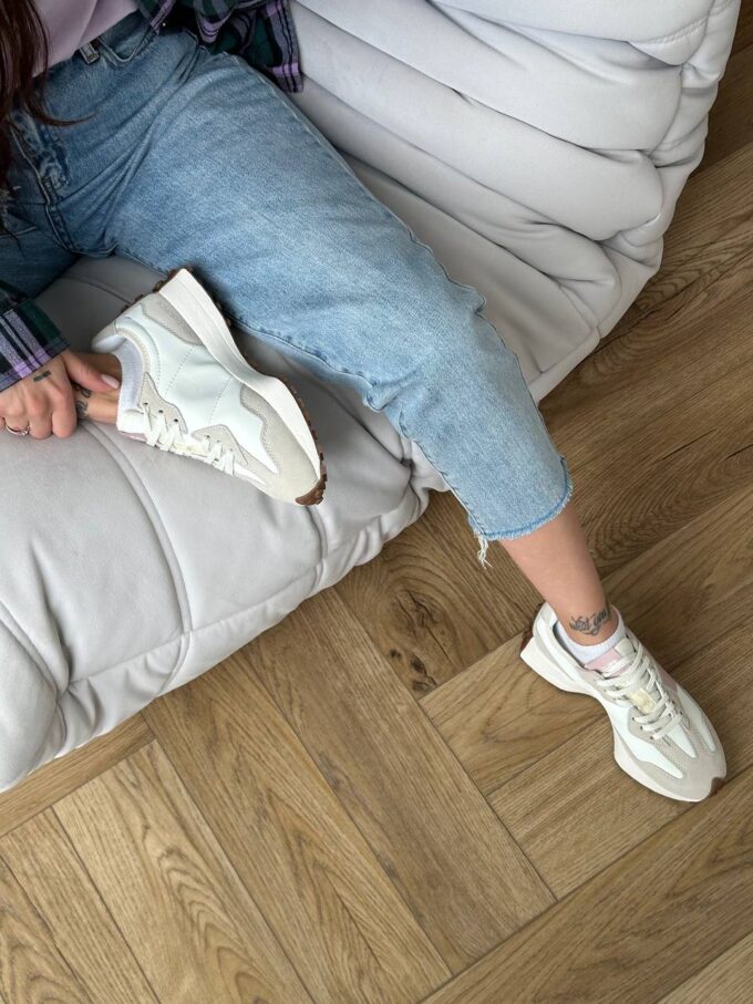 New Balance 327 Pink Grey White - Зображення 5