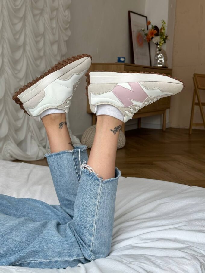 New Balance 327 Pink Grey White - Зображення 3