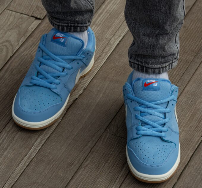 Nike SB Dunk Pro Blue White - Зображення 4