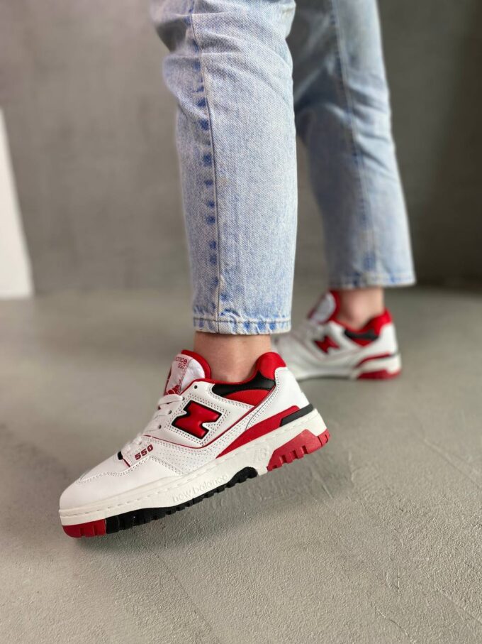 New Balance 550 White Team Red - Зображення 2