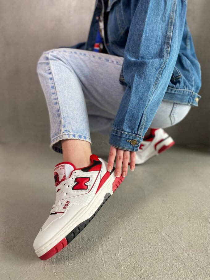 New Balance 550 White Team Red - Зображення 3