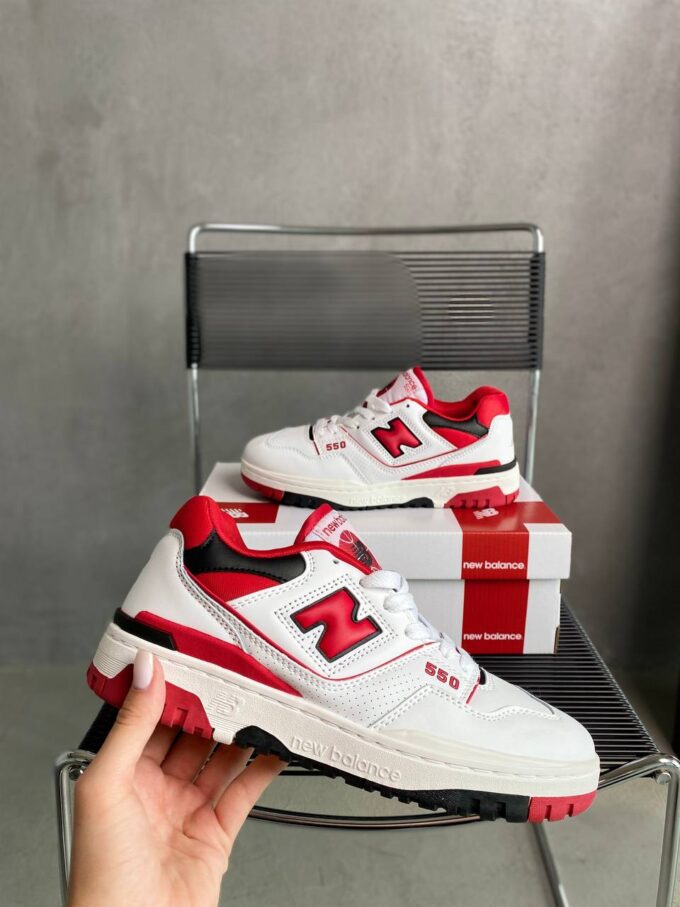 New Balance 550 White Team Red - Зображення 5