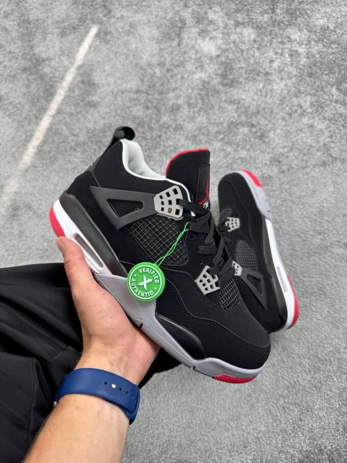 Nike Jordan 4 Black Rеd White - Зображення 2