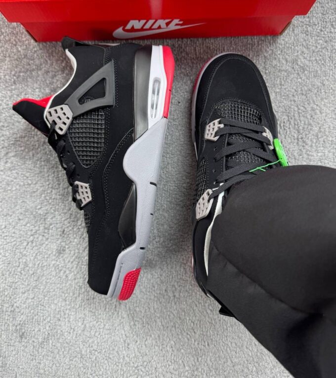 Nike Jordan 4 Black Rеd White - Зображення 7