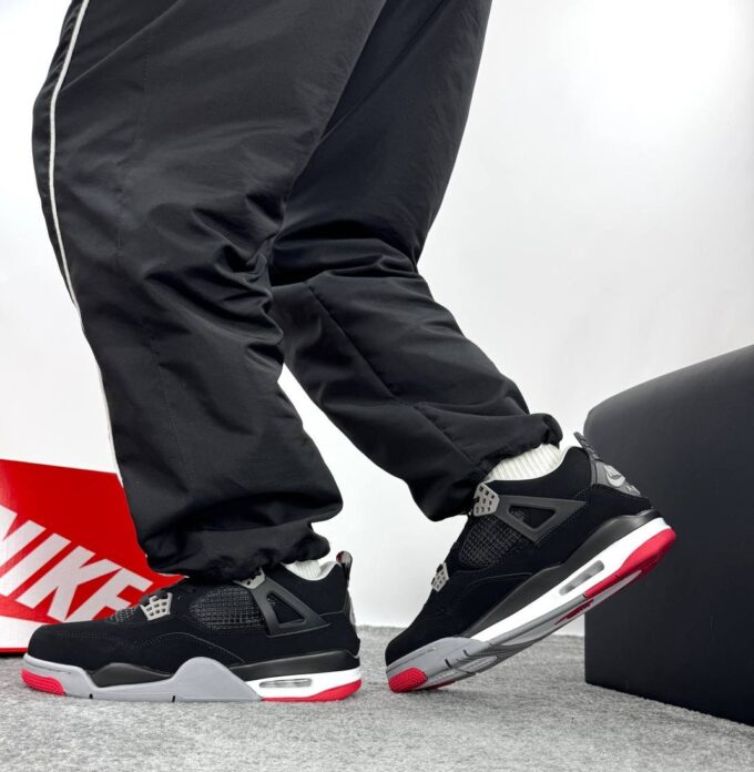 Nike Jordan 4 Black Rеd White - Зображення 4