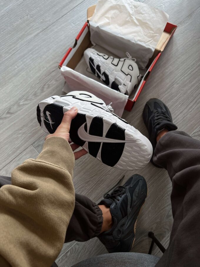 Nike Air More Uptempo White Black - Зображення 5