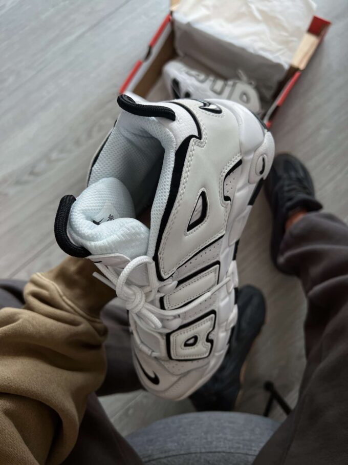 Nike Air More Uptempo White Black - Зображення 4