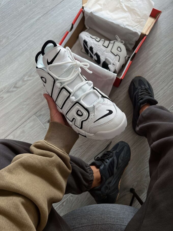 Nike Air More Uptempo White Black - Зображення 3