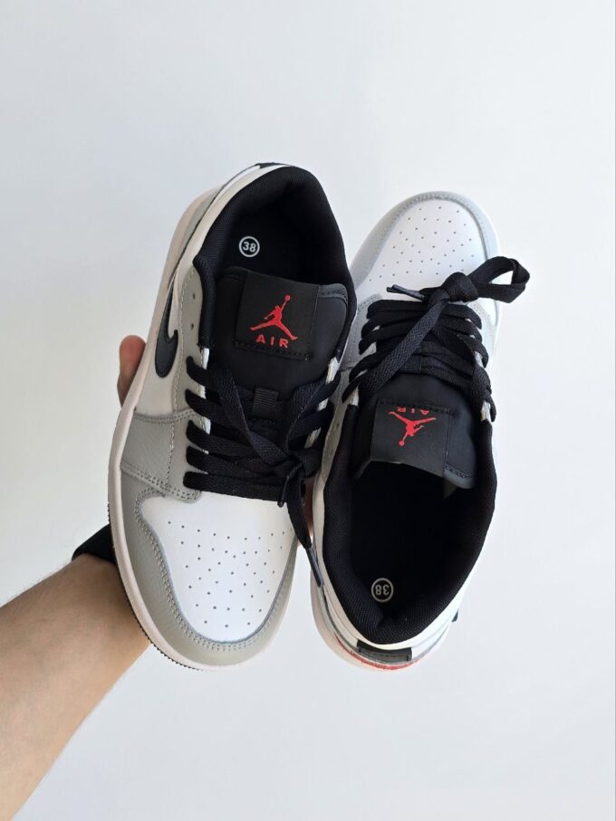 Nike Air Jordan 1 Low Grey White - Зображення 4