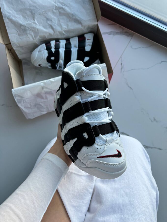 Nike Air More Uptempo White Black - Зображення 4