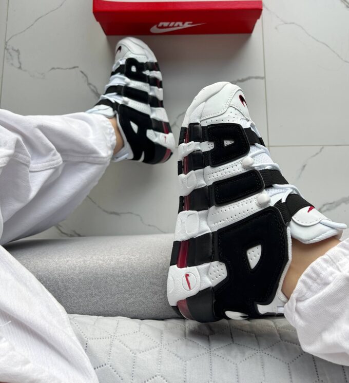 Nike Air More Uptempo White Black - Зображення 5