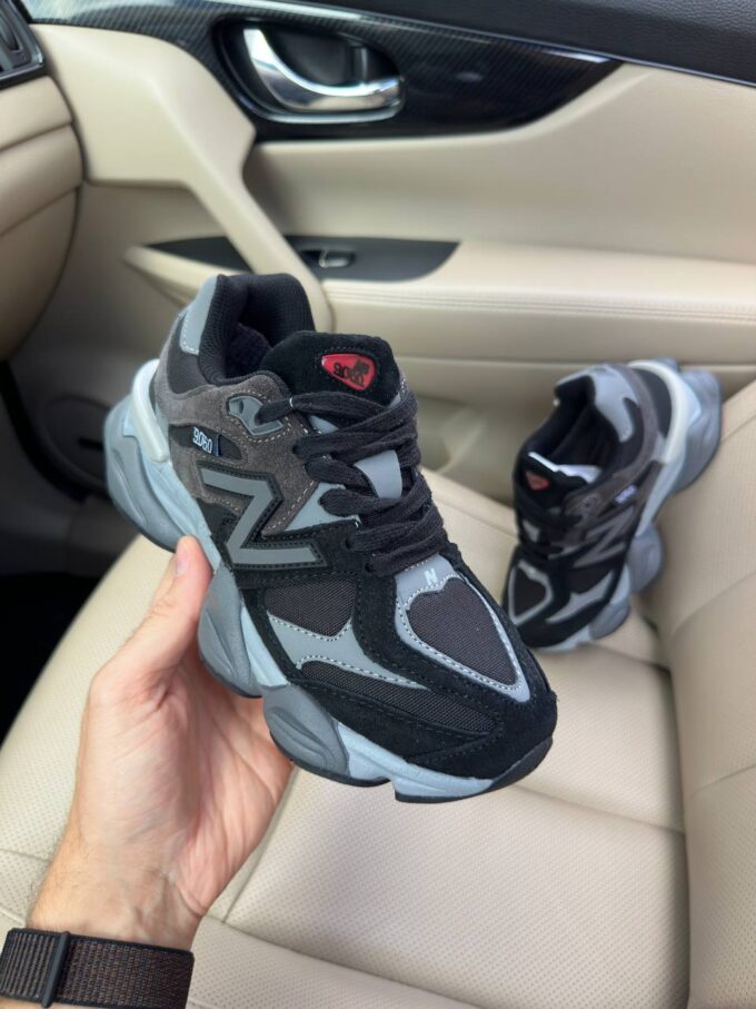 New Balance 9060 Black Grey Red Thermo - Зображення 2