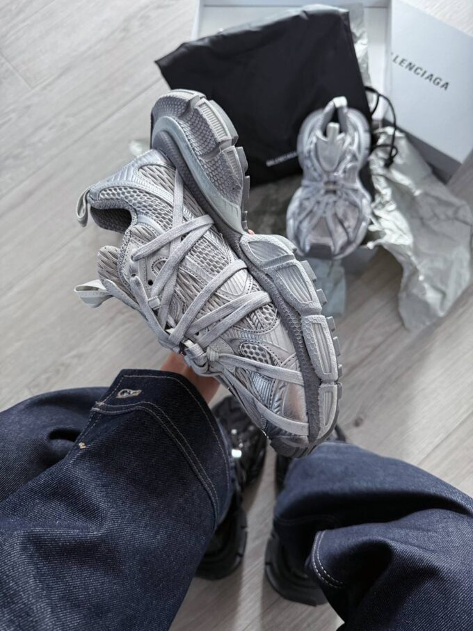 Balenciaga GB 3xl Extreme Laces B Trainers in Grey - Зображення 4