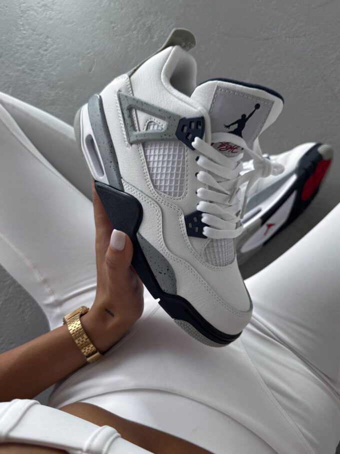 Nike Air Jordan 4 Retro White Grey Blue