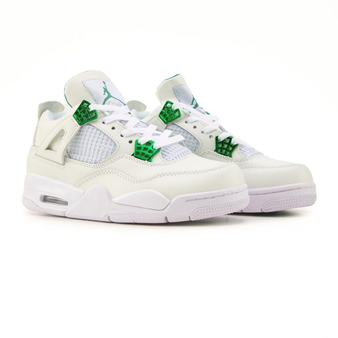 Nike Air Jordan Retro 4 White Green - Зображення 3