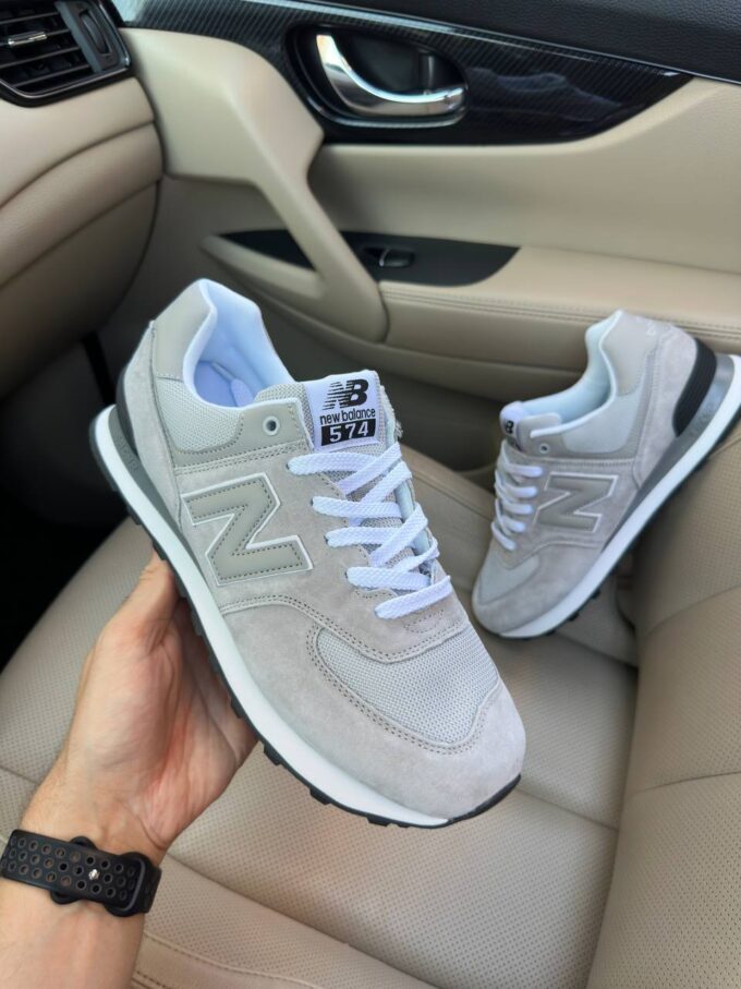 New Balance 574 Light Grey Black - Зображення 2