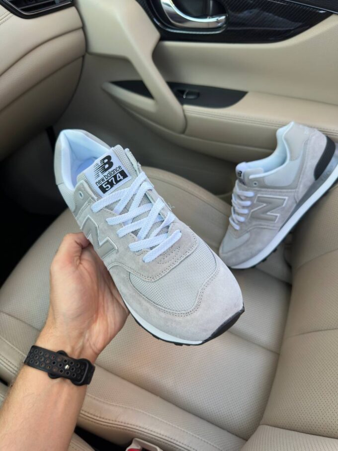 New Balance 574 Light Grey Black - Зображення 3