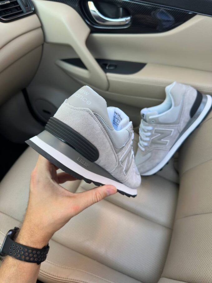 New Balance 574 Light Grey Black - Зображення 6