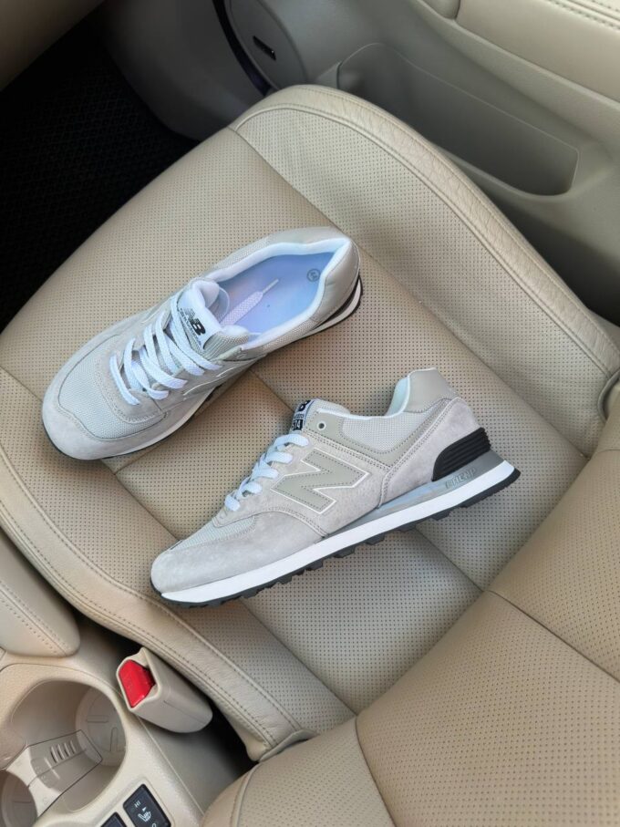 New Balance 574 Light Grey Black - Зображення 8
