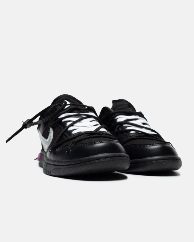 Nike Low Dunk x Off-white 50/50 Black Purple - Зображення 3
