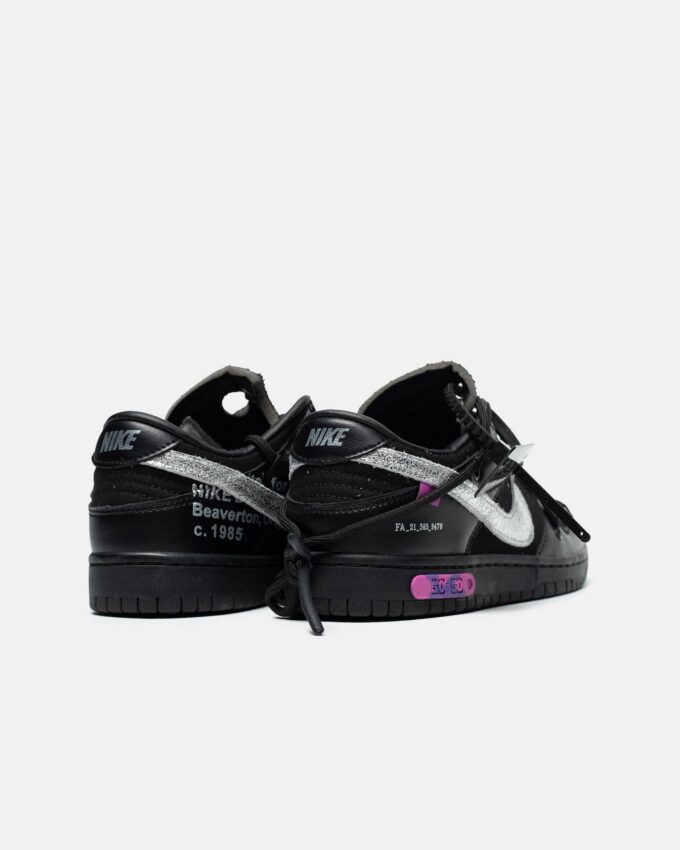Nike Low Dunk x Off-white 50/50 Black Purple - Зображення 6
