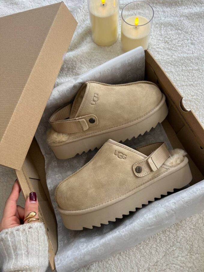 Ugg Lanah Clog Brown Beige Platform - Зображення 4