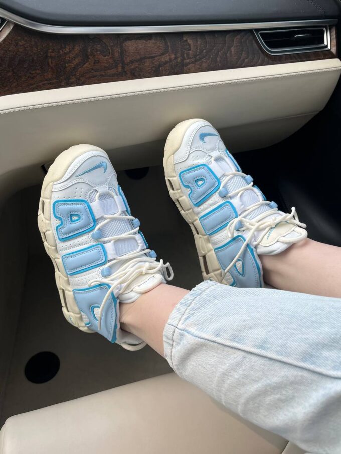 Nike Air More Uptempo White Blue Sail - Зображення 4