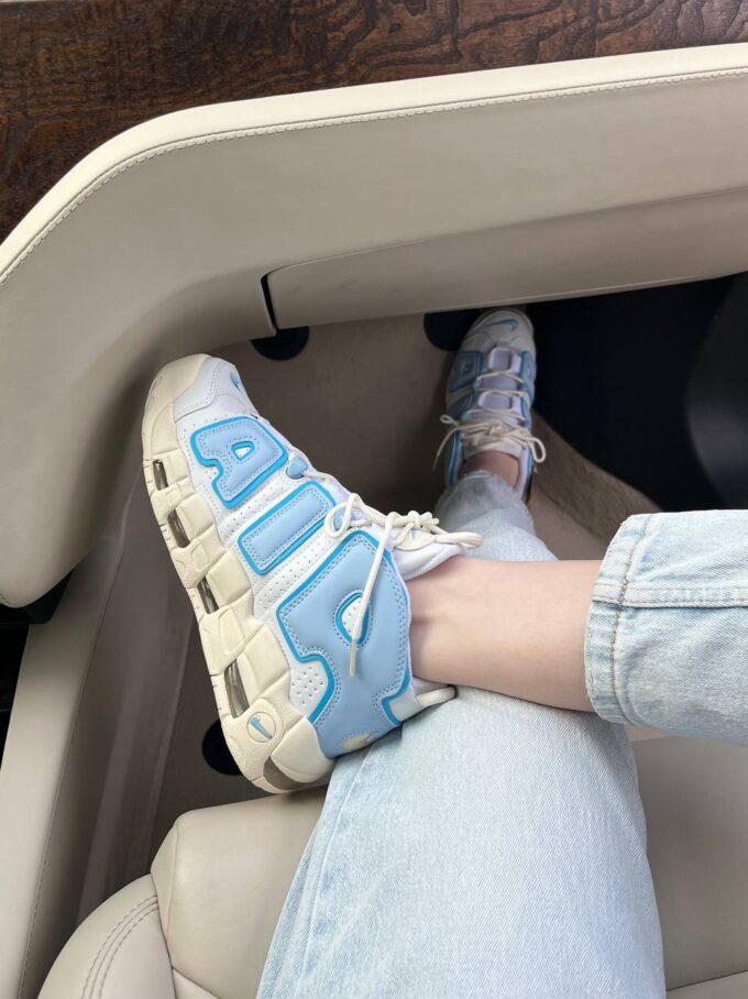 Nike Air More Uptempo White Blue Sail - Зображення 5