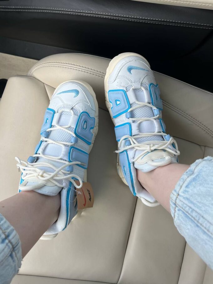 Nike Air More Uptempo White Blue Sail - Зображення 6
