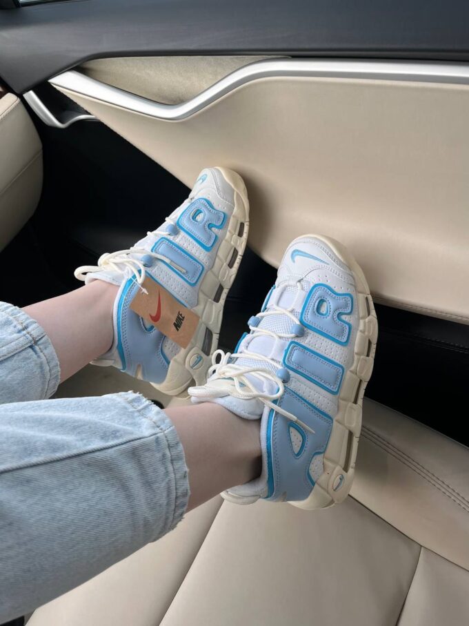 Nike Air More Uptempo White Blue Sail - Зображення 7
