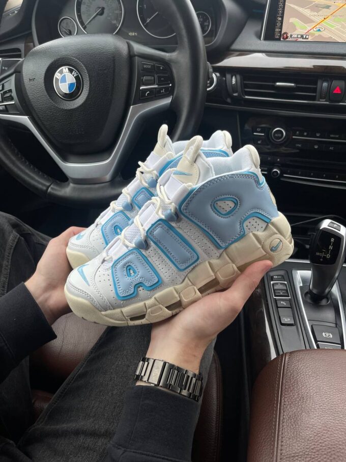 Nike Air More Uptempo White Blue Sail - Зображення 2