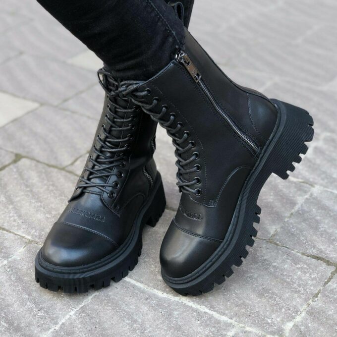Balenciaga Black Tractor Side-zip Boots - Зображення 4