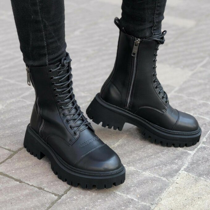 Balenciaga Black Tractor Side-zip Boots - Зображення 5