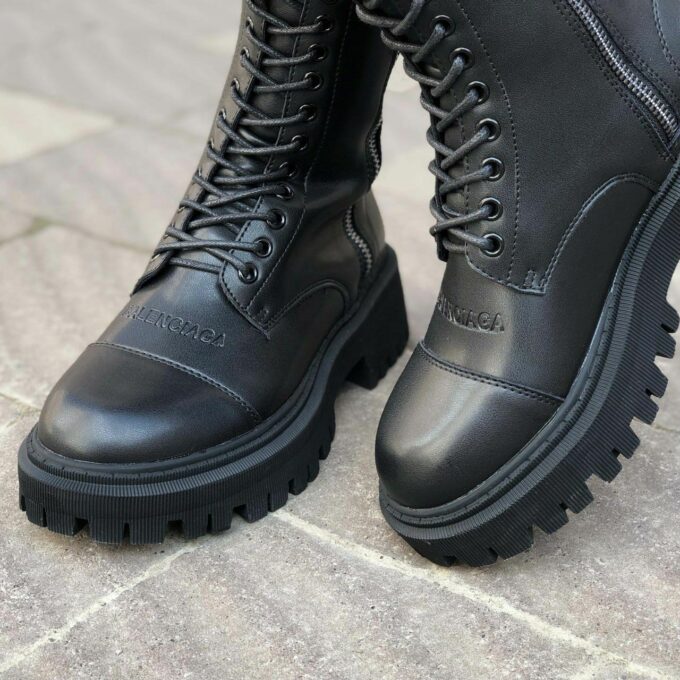 Balenciaga Black Tractor Side-zip Boots - Зображення 7