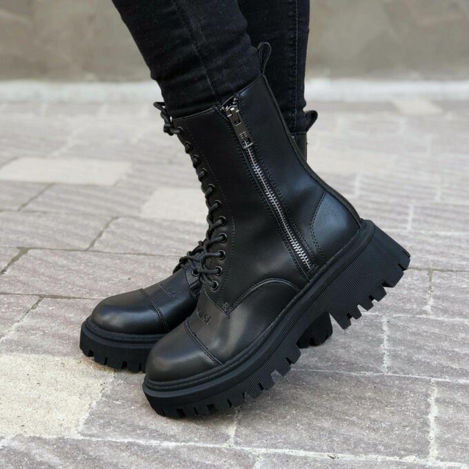 Balenciaga Black Tractor Side-zip Boots - Зображення 3