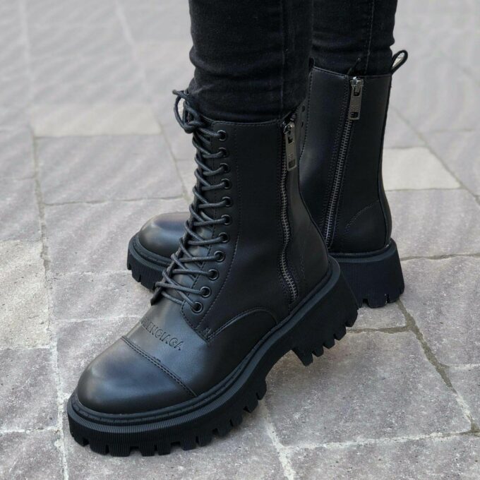 Balenciaga Black Tractor Side-zip Boots - Зображення 2