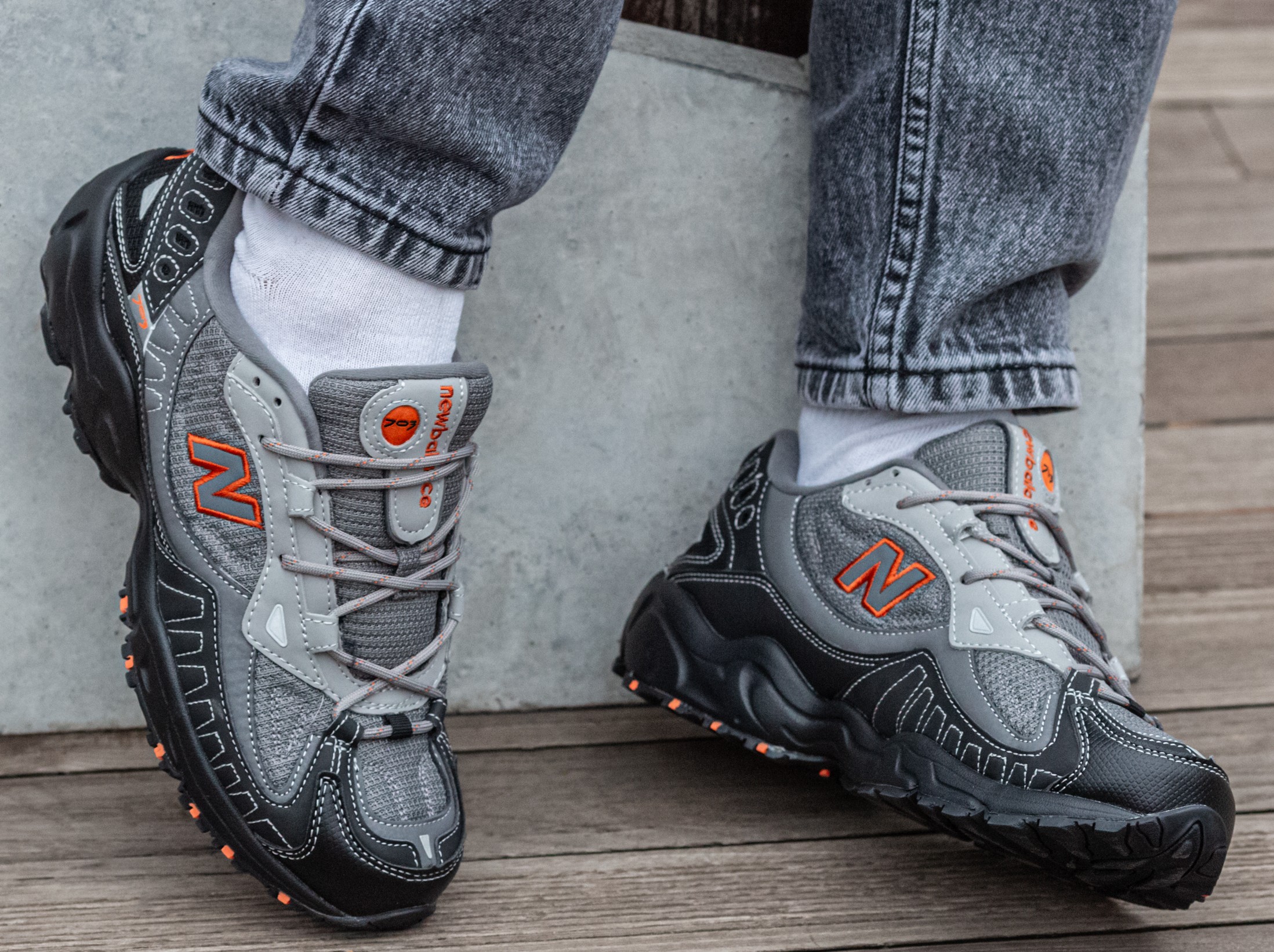 New Balance 703 Black Grey Orange - Зображення 2