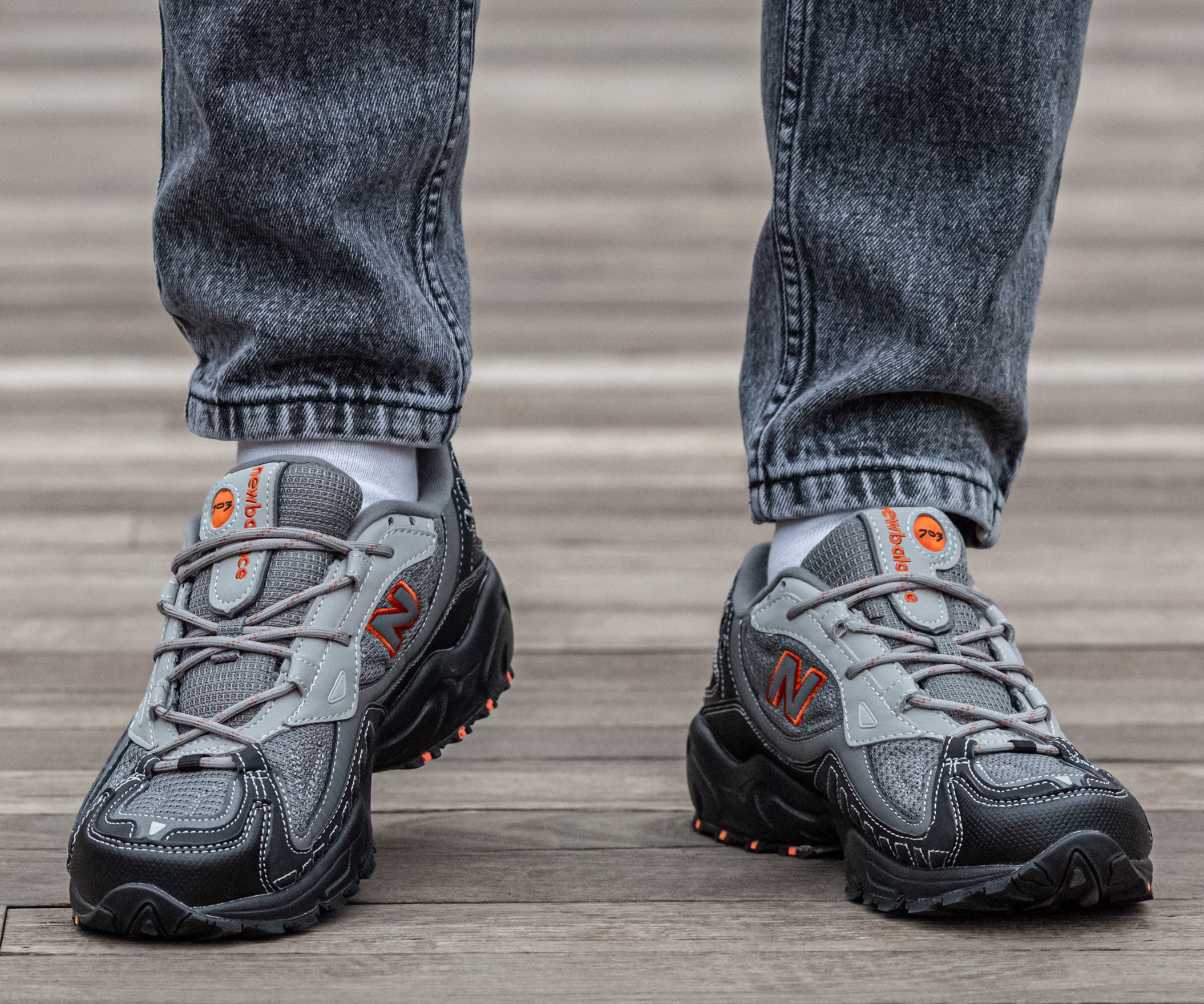New Balance 703 Black Grey Orange - Зображення 3