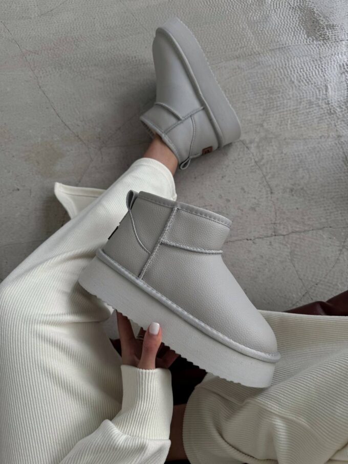 Ugg Ultra Mini Platform Light Grey Leather - Зображення 7