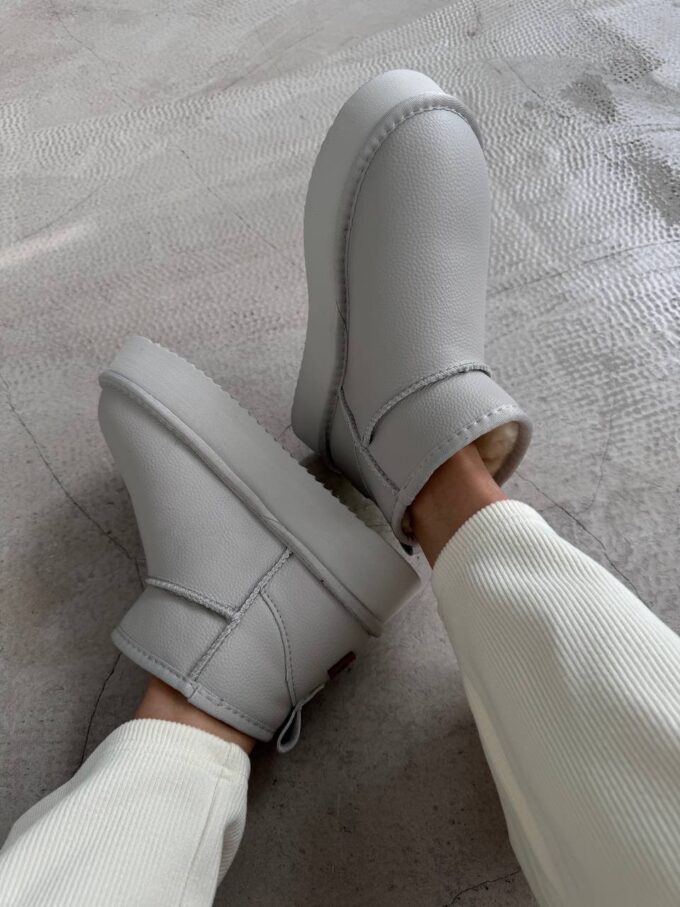 Ugg Ultra Mini Platform Light Grey Leather - Зображення 4