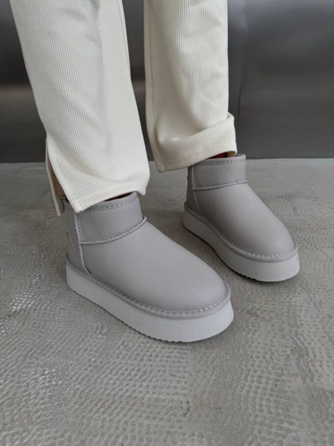 Ugg Ultra Mini Platform Light Grey Leather - Зображення 2