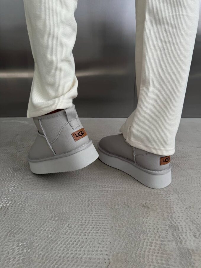 Ugg Ultra Mini Platform Light Grey Leather - Зображення 6