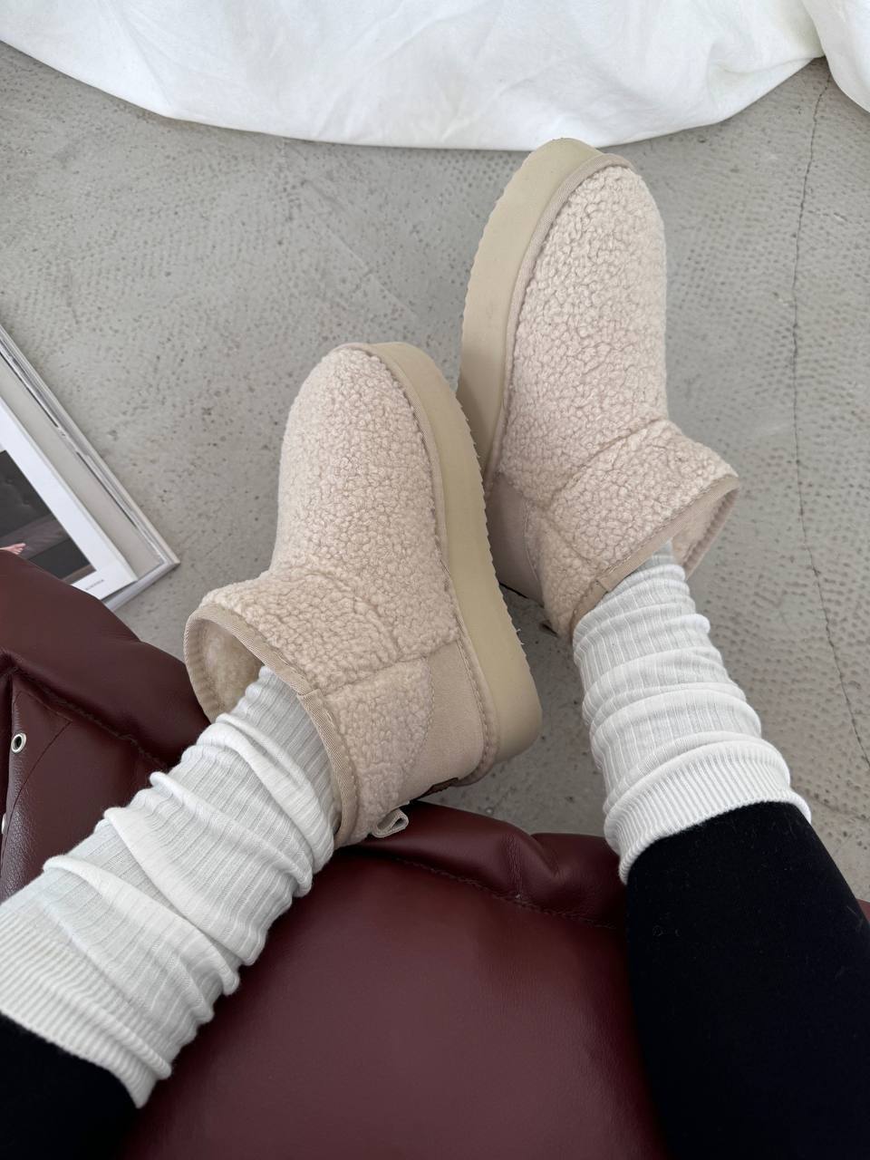 Ugg Ultra Mini Platform Teddy Cream - Зображення 7