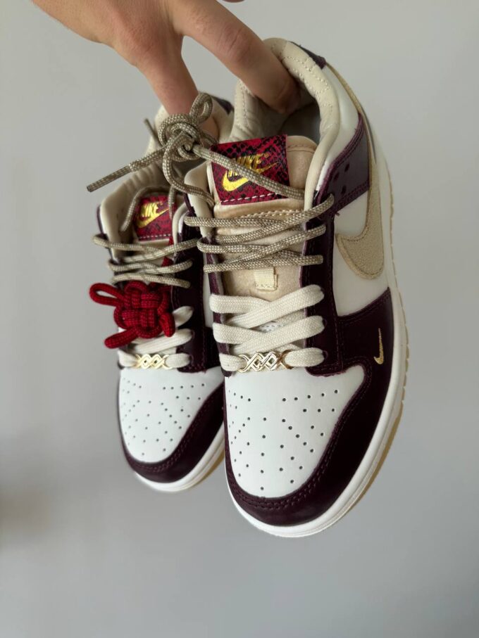 Nike SB Dunk LX White Maroon - Зображення 2