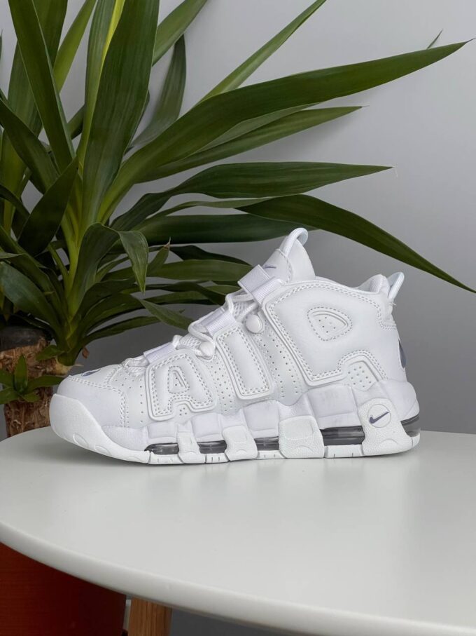 Nike Air More Uptempo Triple White - Зображення 3