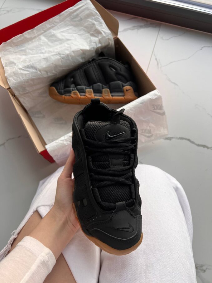 Nike Air More Uptempo Low Black Gum - Зображення 6