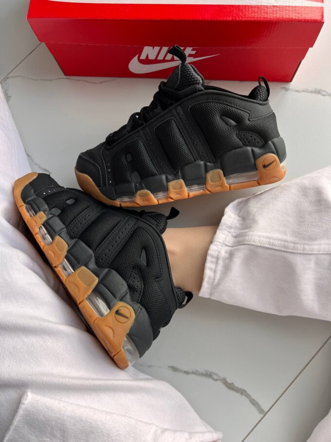 Nike Air More Uptempo Low Black Gum - Зображення 3