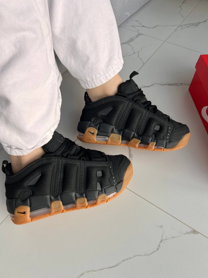 Nike Air More Uptempo Low Black Gum