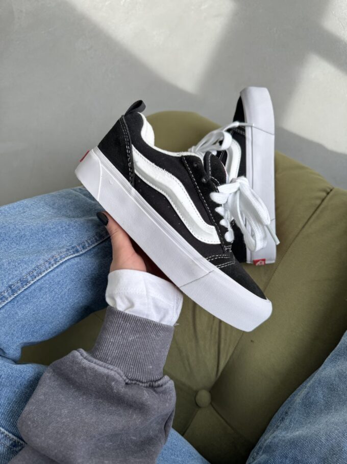 Vans Knu Skool Platform Black White