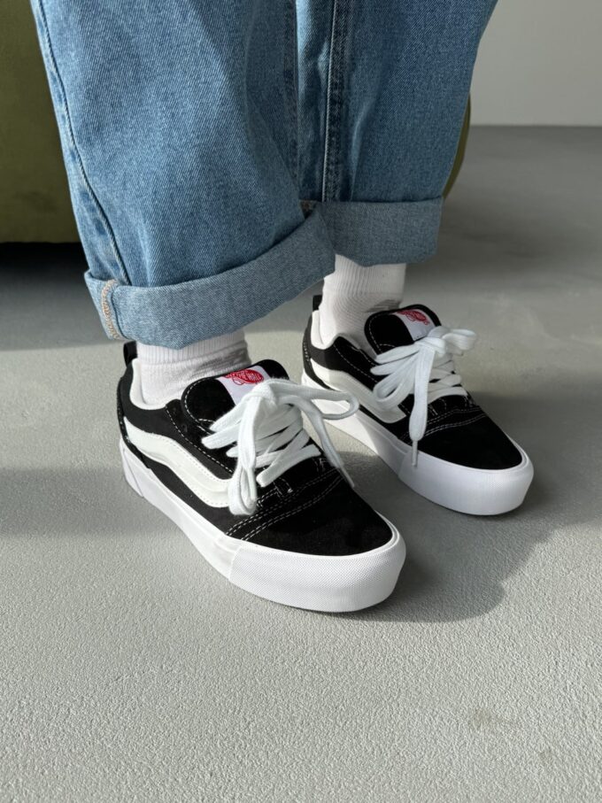 Vans Knu Skool Platform Black White - Зображення 3